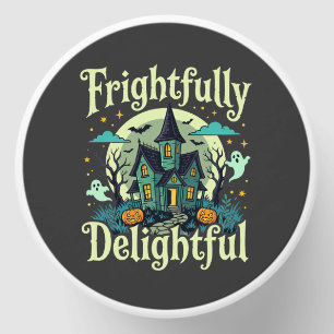 Halloween Frightfully Delightful Haunted House Vec Mini Candle Favors