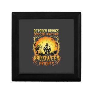 Halloween Frights Haunted House Full Moon Pumpkins Gift Box