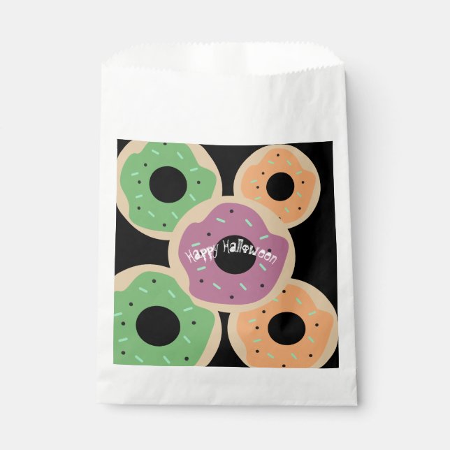 Halloween Frosted Donuts Sprinkles Birthday Party Favor Bag (Front)