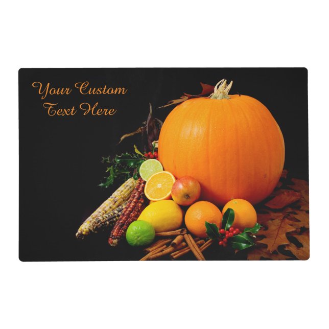 Halloween Fruits custom double-sided placemats (Front)