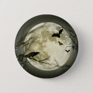 Halloween Full Moon Button