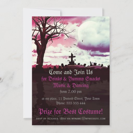 Halloween Full Moon Fun Invitation | Zazzle