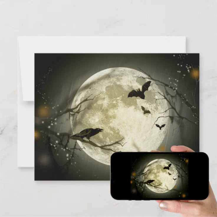 Halloween Full Moon Invitation | Zazzle