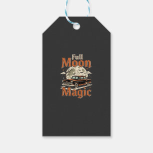 Halloween Full Moon Magic Vintage Car Gift Tags