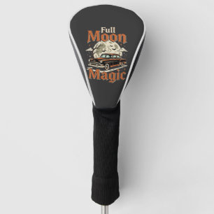 Halloween Full Moon Magic Vintage Car Golf Head Cover