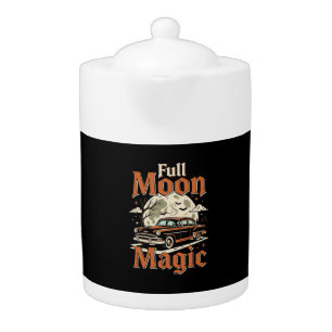 Halloween Full Moon Magic Vintage Car Teapot