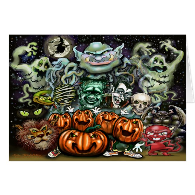 Halloween Fun Art Cards (Front Horizontal)