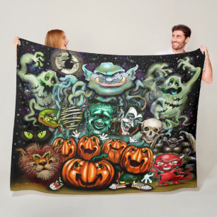 Halloween Fun Art Fleece Blanket