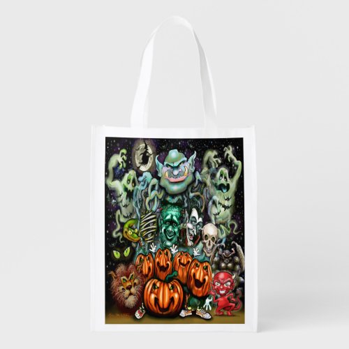 Halloween Fun Art Grocery Bag