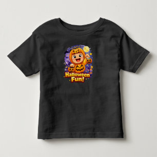 Halloween Fun Cute Baby Pumpkin Illustration Toddler T-shirt