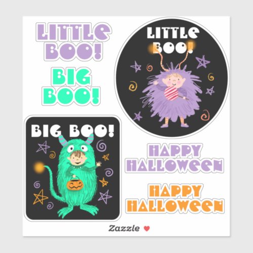 Halloween fun cute boo character  sticker