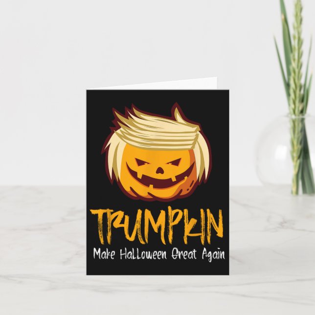 Halloween Fun Donald Trump Costume Gift Idea  Card (Front)
