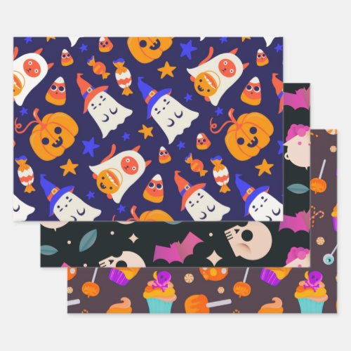 Halloween Fun Giftwrap Wrapping Paper Sheets