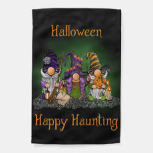 Halloween Fun Gnomes Flag2 Garden Flag