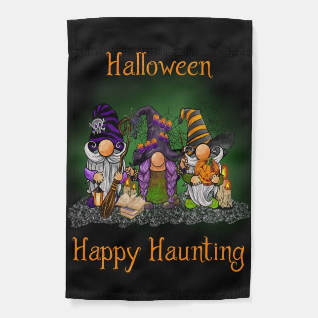 Halloween Fun Gnomes Flag2 Garden Flag (Front)