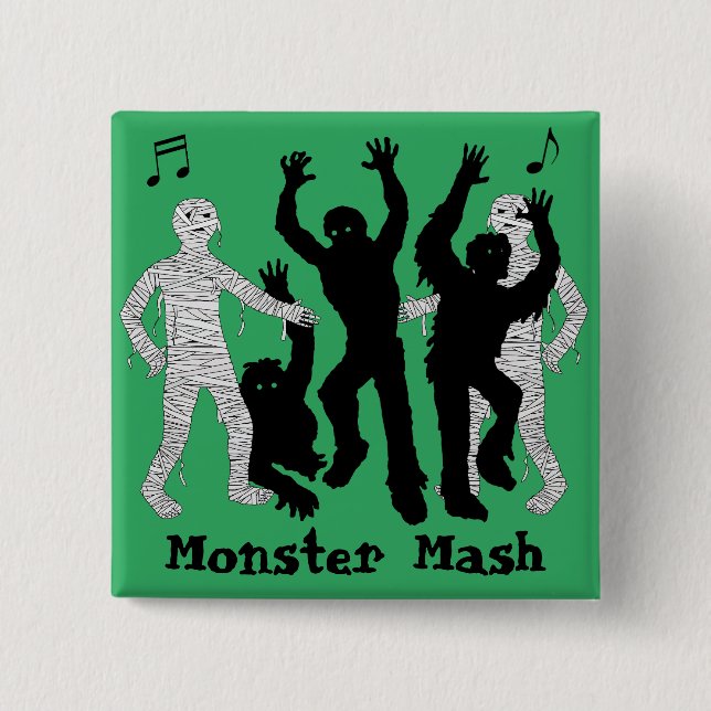 Halloween Fun Monster Mash Dance Party Button (Front)