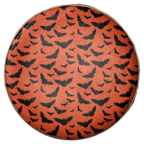 Halloween Fun Orange Black Flying Bats  Chocolate Covered Oreo