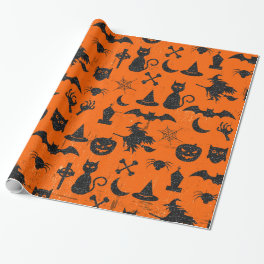 Halloween Fun Theme Wrapping Paper