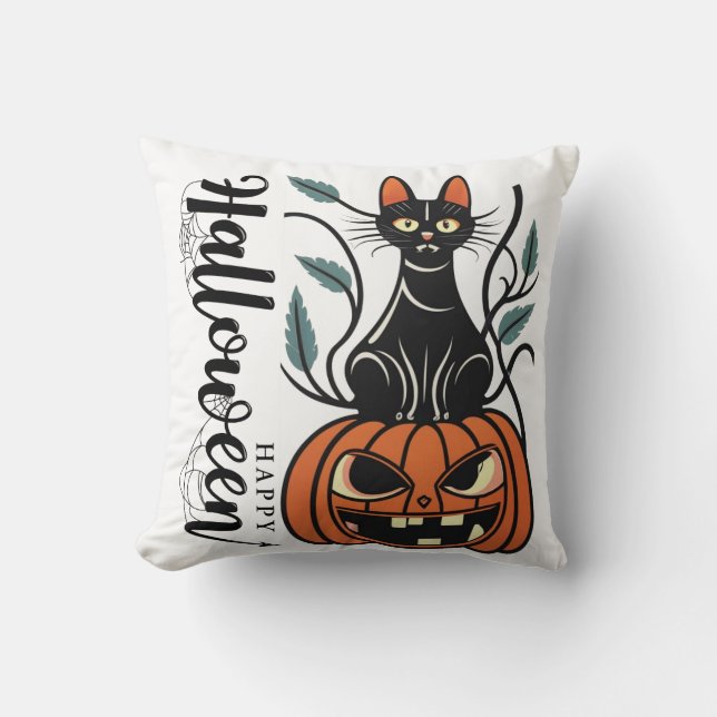 Halloween Fun Throw Pillow (Front)