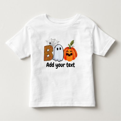 Halloween Funny Boo Personalized Toddler T_shirt