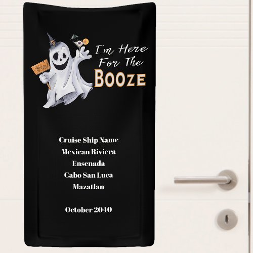Halloween Funny Booze Cruise Ship Cabin Door Banner