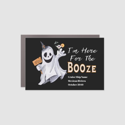 Halloween Funny Booze October Cruise  Cabin Door Car Magnet