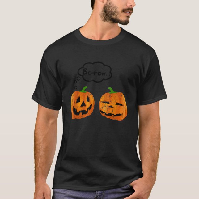 Halloween Funny Botox Pumpkins Gift T-Shirt (Front)