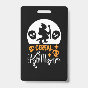 Halloween Funny Cereal Birthday Badge