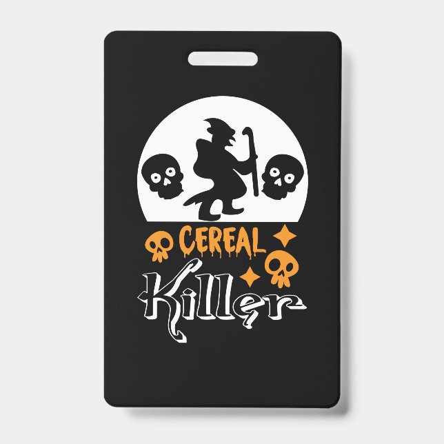 Halloween Funny Cereal Birthday Badge (Front)