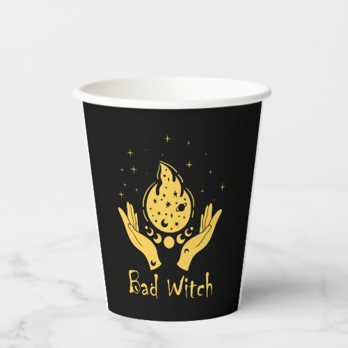 Halloween Funny costume For women Bad Witch Hallow Paper Cups