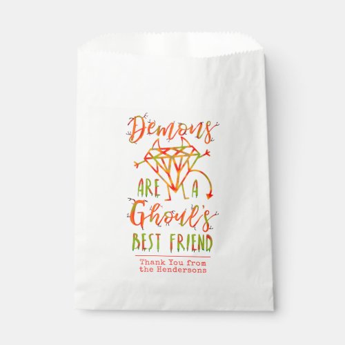 Halloween Funny Demons are a Ghouls Best Friend Favor Bag
