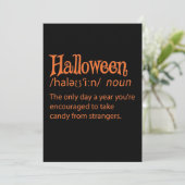 Halloween Funny Dictionary Definition (Standing Front)