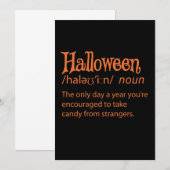 Halloween Funny Dictionary Definition (Front/Back)