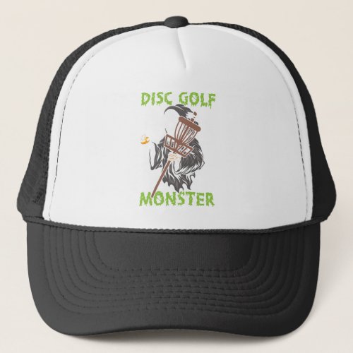 Halloween Funny Disc Golf Grim Reaper Trucker Hat