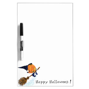 Halloween Funny Dry Erase Board Witch Pumpkin