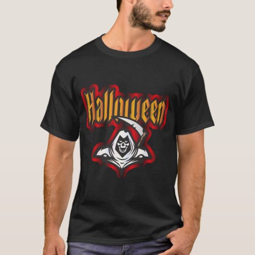 Halloween Funny Ghost Death T_Shirt
