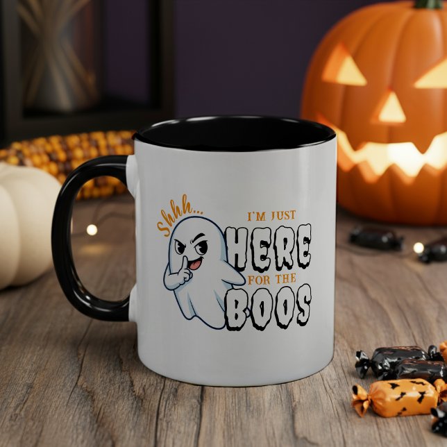 Halloween Funny Ghost Pun Just Here for the Boos Mug (Halloween Funny Ghost Pun Just Here for the Boos Mug
)