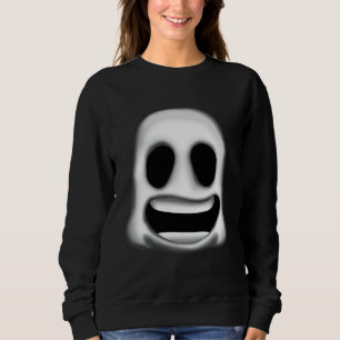 Halloween Funny Ghost With Teeth Face Men Women Ki Sweatshirt