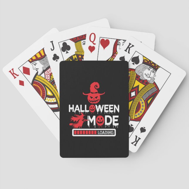 Halloween Funny Halloween Mode Loading Birthday Poker Cards (Back)