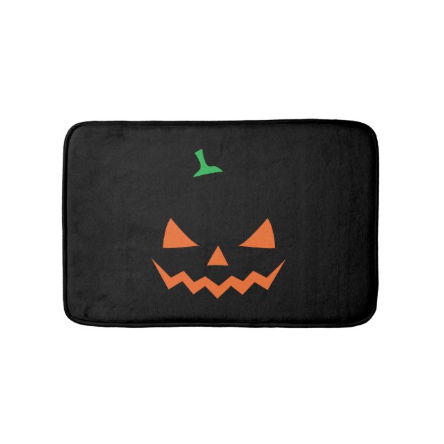 Halloween - funny halloween pumpkin bath mat (Front)