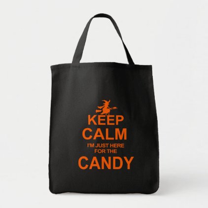 Halloween Funny Keep Calm Candy Witch Tote Bag