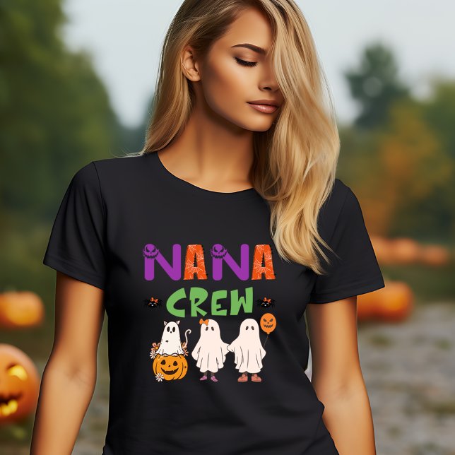 HALLOWEEN FUNNY NANA GHOST CREW  T-Shirt (NANA CREW GHOST SHIRT)