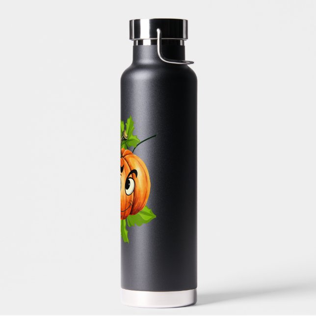 Halloween Funny Pumpkin Face Water Bottle (Left)