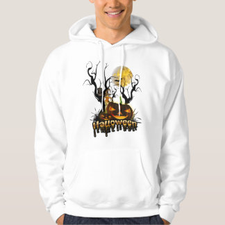 Halloween funny pumpkin with owl hoodie