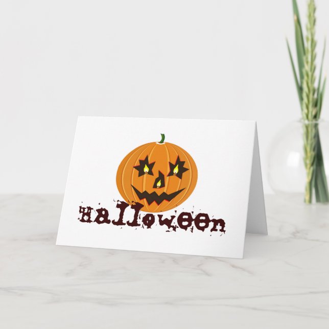 Halloween funny reminder pumpkin card (Front)