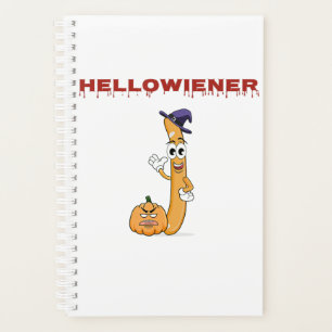 Halloween Funny Sarcastic Waving Wiener Pumpkin Wi Planner