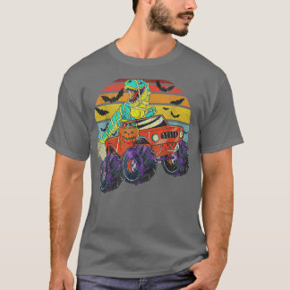 Halloween Funny Skeleton Riding Mummy Dinosaur T r T-Shirt