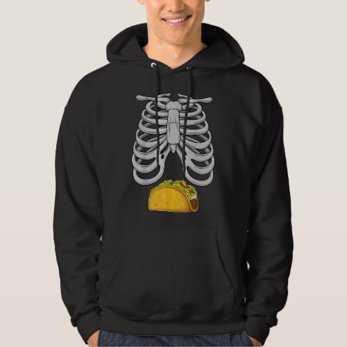 Halloween Funny Skeleton Tacos Belly Pregnancy Hoodie