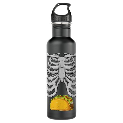 Halloween Funny Skeleton Tacos Belly Pregnancy Stainless Steel Water Bottle