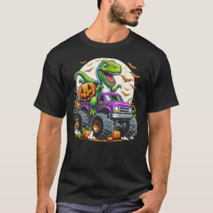 Halloween Funny T Rex Dinosaur Monster Truck Boy T T-Shirt